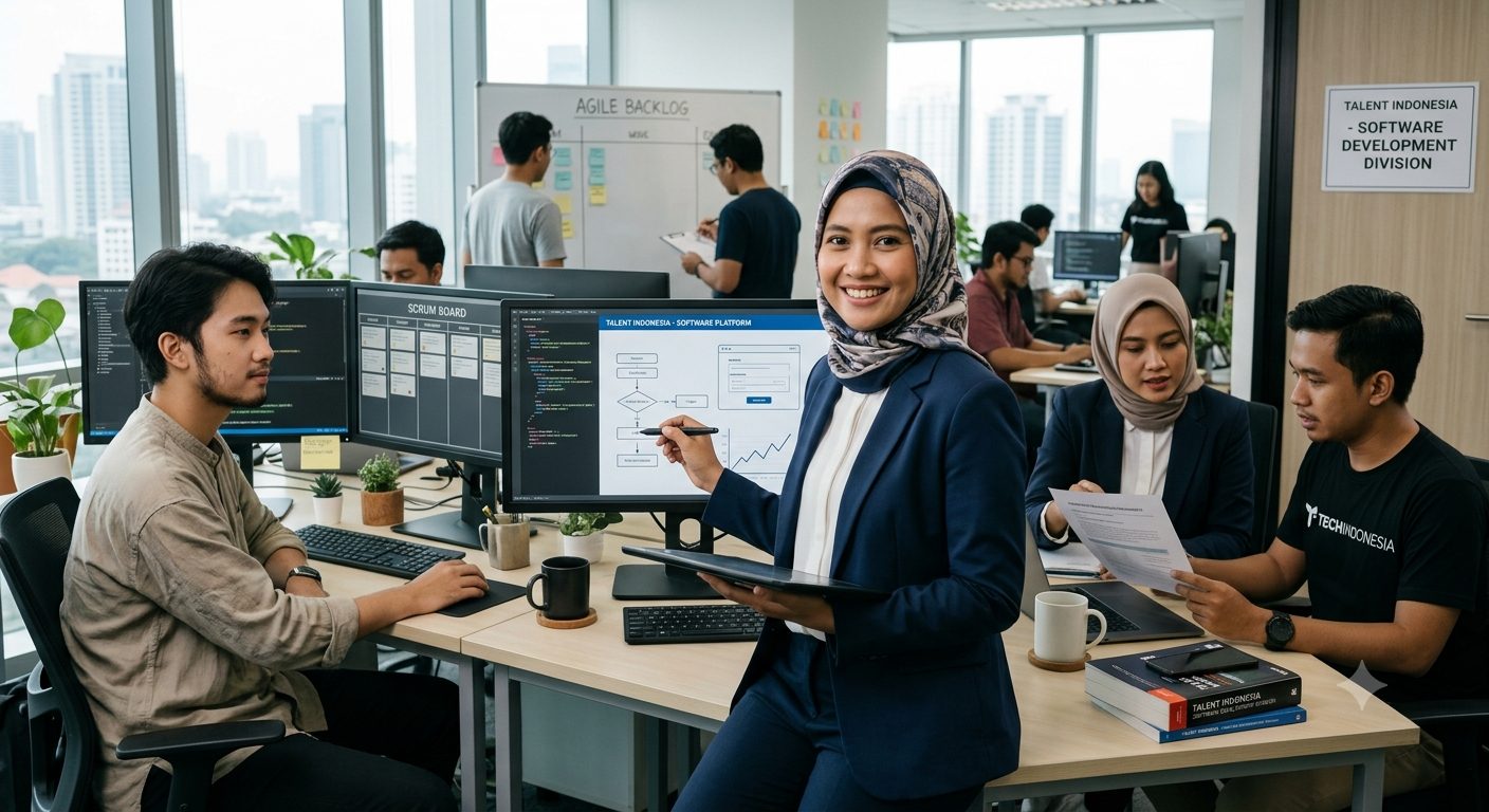 Tim development TIG berdiskusi merancang platform Canteen, Visitor Management, dan Gatepass System